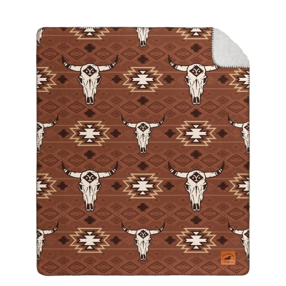 COPY - Yellowstone Sherpa Silk Touch Reversible Large Blanket 60 x 70 ends 11-2… - Picture 2 of 5